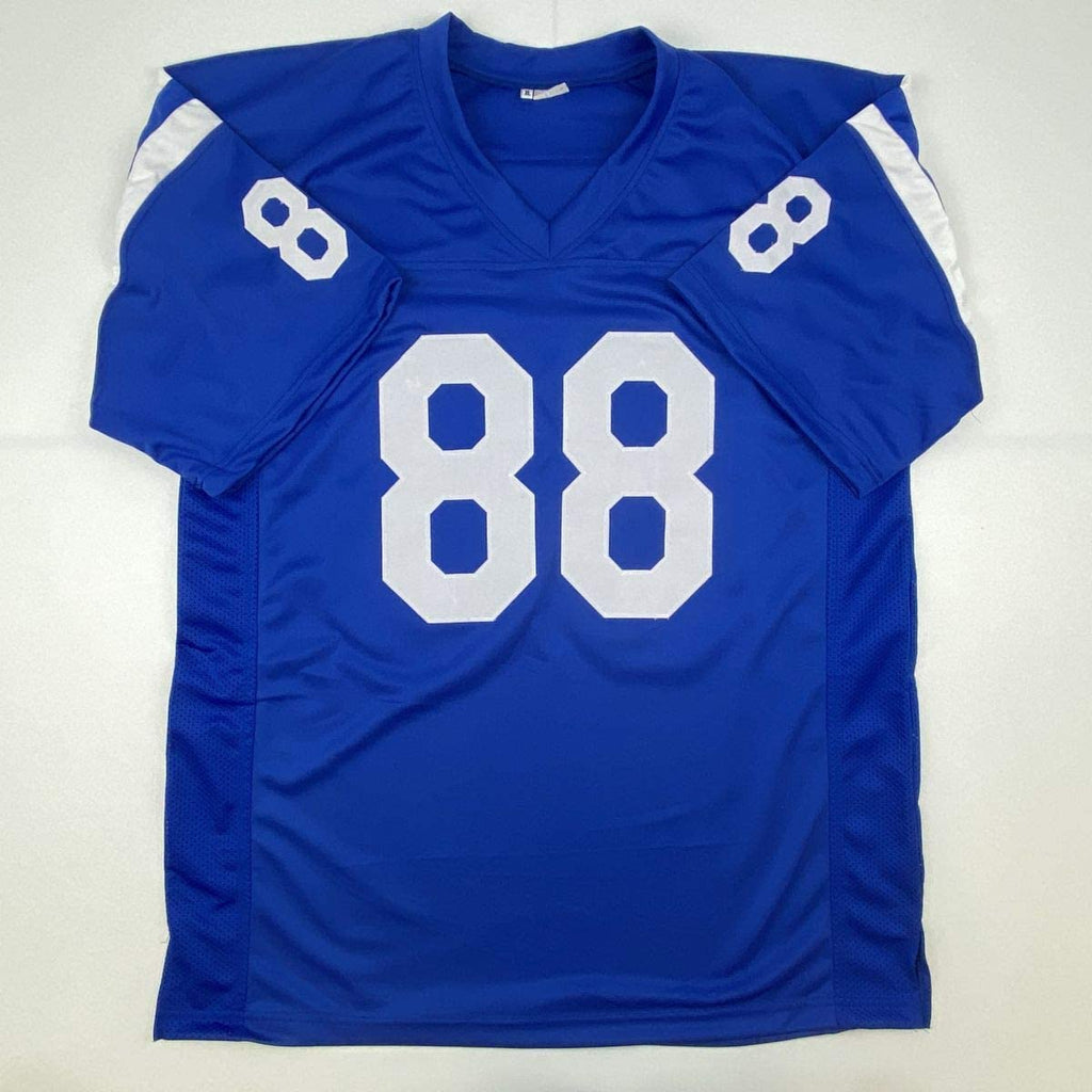 Autographed/Signed Marvin Harrison Indianapolis Blue Football Jersey JSA COA
