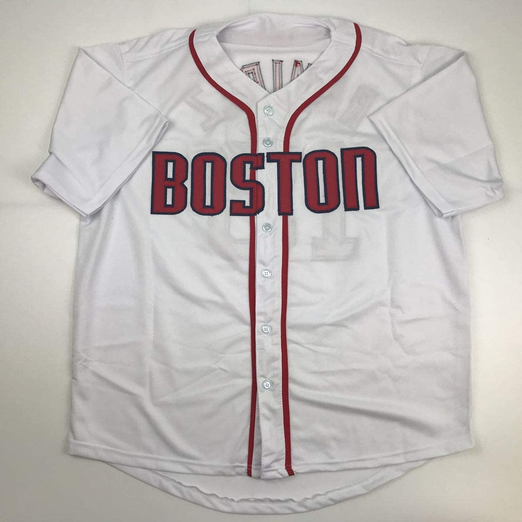 Autographed/Signed Hanley Ramirez Boston White Baseball Jersey JSA COA