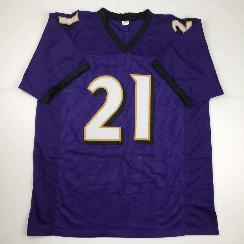 Autographed/Signed Mark Ingram II Baltimore Purple Football Jersey Beckett BAS COA