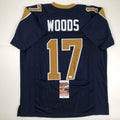 Autographed/Signed Robert Woods Los Angeles LA Dark Blue Football Jersey JSA COA