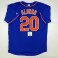 Autographed/Signed Pete Alonso New York Blue Baseball Jersey Beckett BAS COA