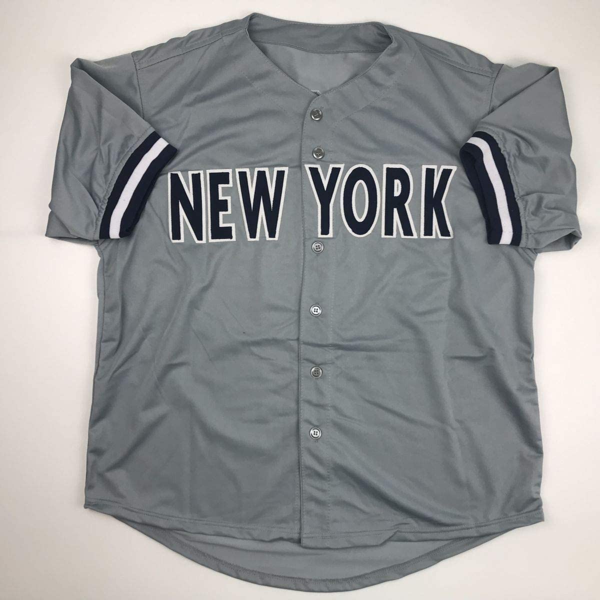 Autographed/Signed Mike Mussina New York Grey Baseball Jersey JSA COA