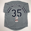 Autographed/Signed Mike Mussina New York Grey Baseball Jersey JSA COA