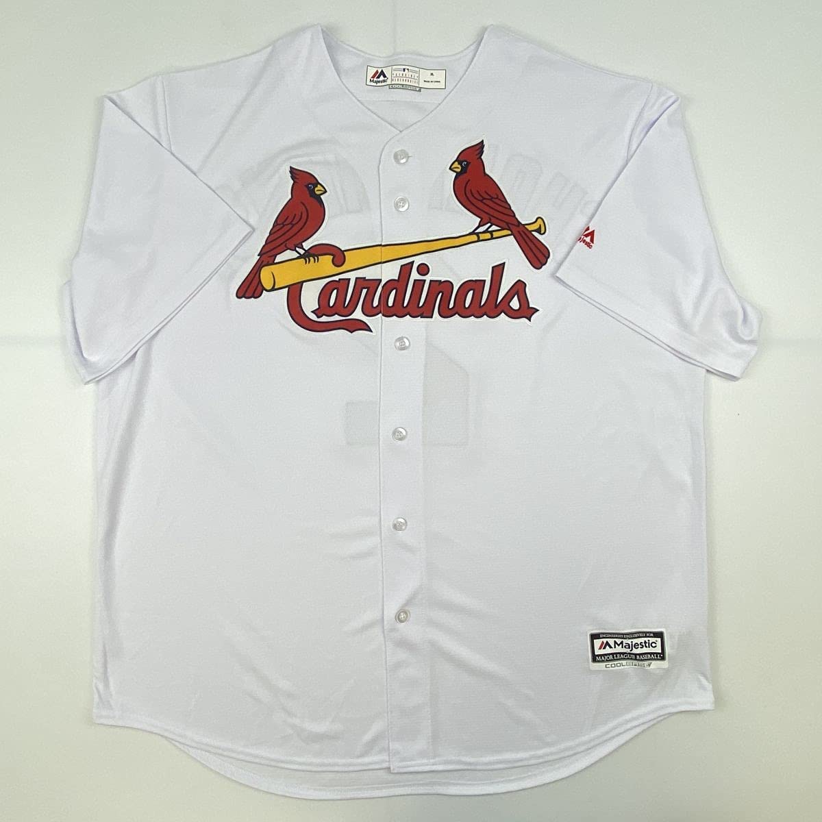 Autographed/Signed Red Schoendienst St. Louis White Baseball Jersey Beckett BAS COA