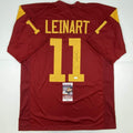 Autographed/Signed Matt Leinart USC Southen Cal Red College Football Jersey JSA COA