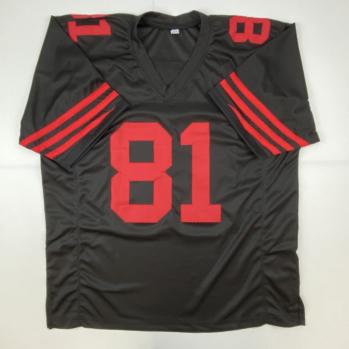 Autographed/Signed Anquan Boldin San Francisco Black Football Jersey JSA COA