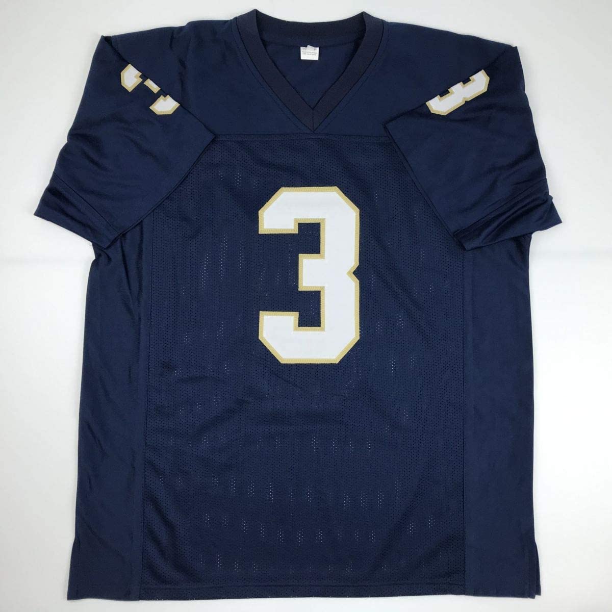 Autographed/Signed Joe Montana Notre Dame Blue College Football Jersey JSA COA