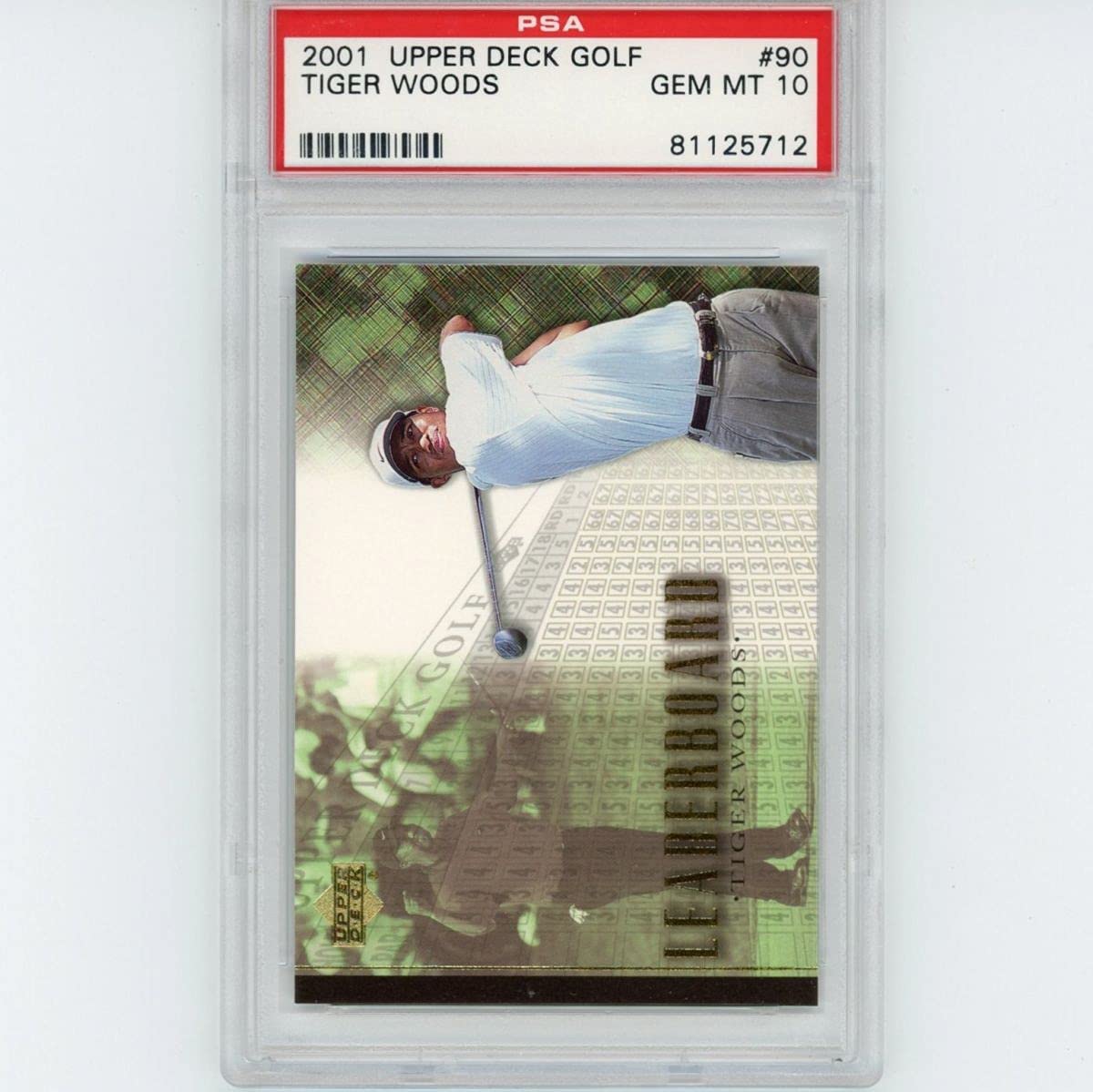 Graded 2001 Upper Deck UD Golf Tiger Woods #90 Rookie RC Golf Card PSA 10 Gem Mint