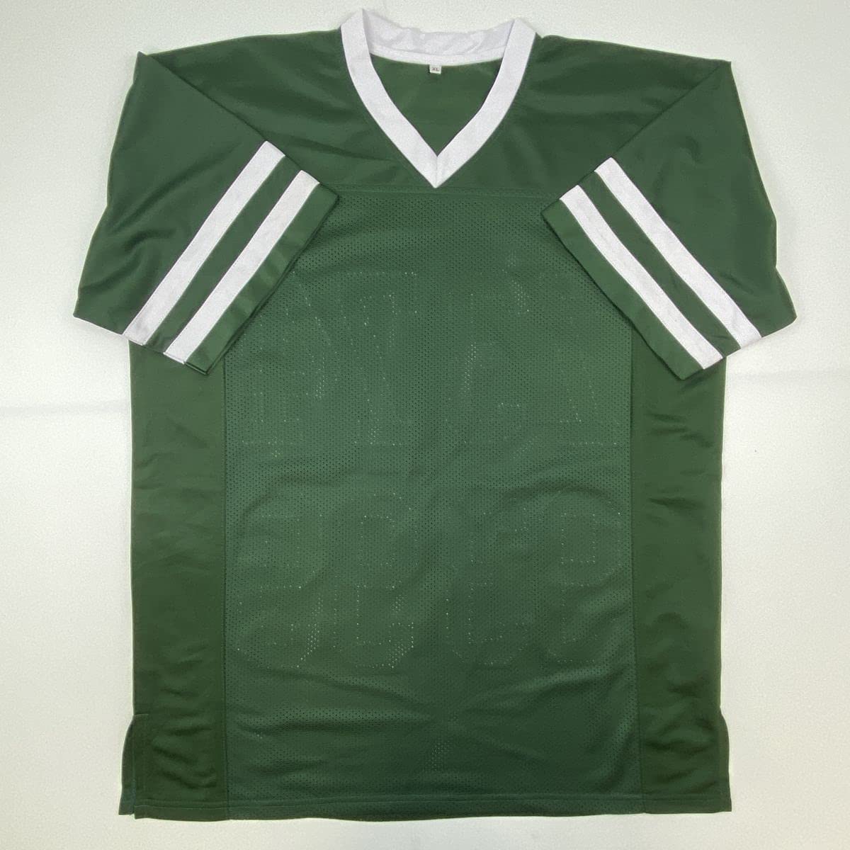 Autographed/Signed NY Sack Exchange Mark Gastineau, Joe Klecko, Marty Lyons & Abdul Salaam New York Green Football Jersey JSA COA