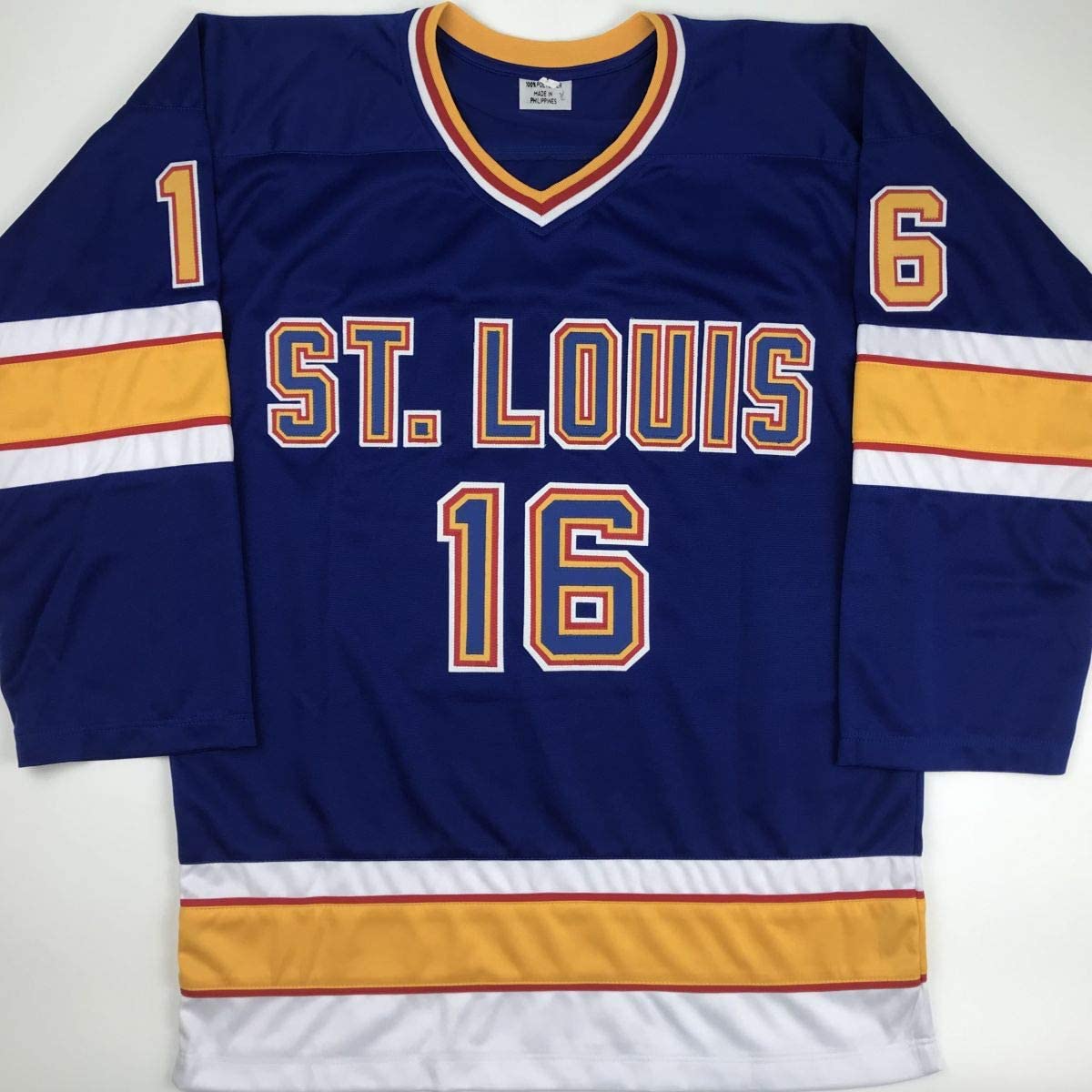 Autographed/Signed Brett Hull St. Louis Blue Hockey Jersey RSA COA