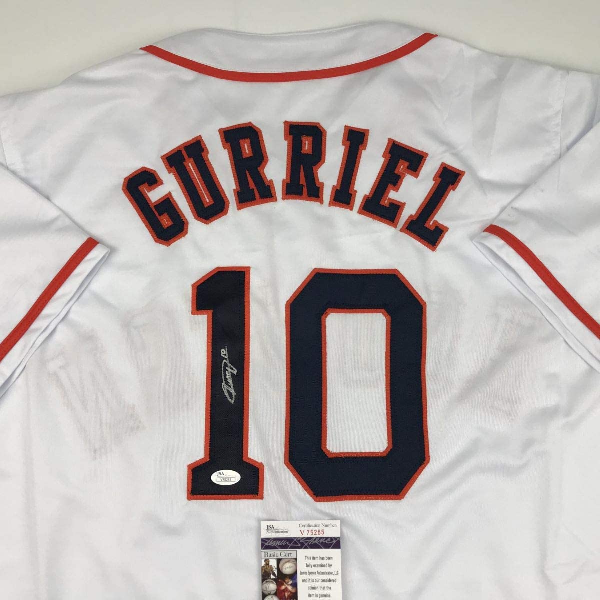 Autographed/Signed Yulieski Yuli Gurriel Houston White Baseball Jersey JSA COA