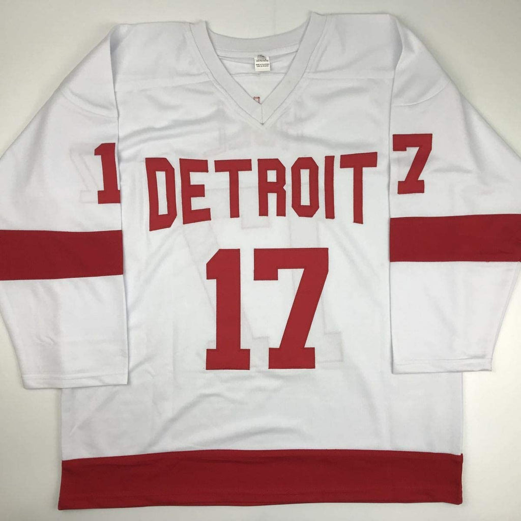 Autographed/Signed Brett Hull HOF 2009 Detroit White Hockey Jersey JSA COA