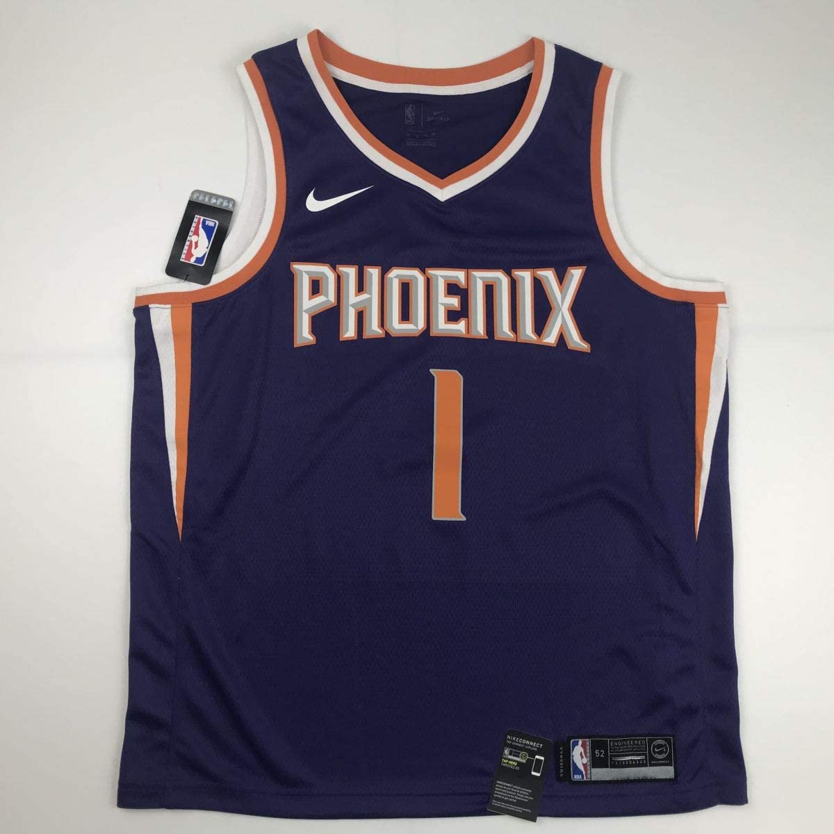 Autographed/Signed Devin Booker Phoenix Suns Nike Purple Basketball Jersey JSA COA