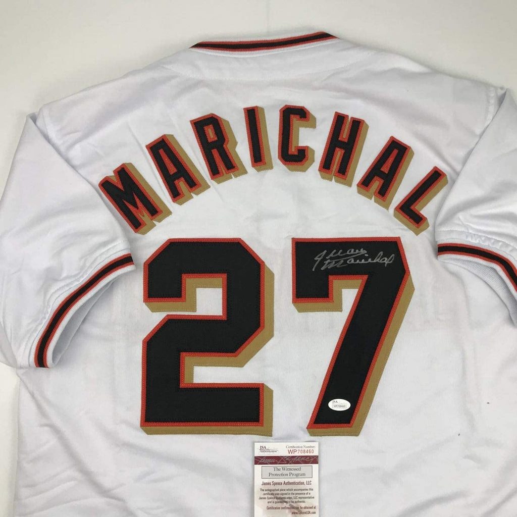 Autographed/Signed Juan Marichal San Francisco White Baseball Jersey JSA COA