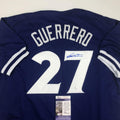 Autographed/Signed Vladimir Vlad Guerrero Jr. Toronto Blue Baseball Jersey JSA COA