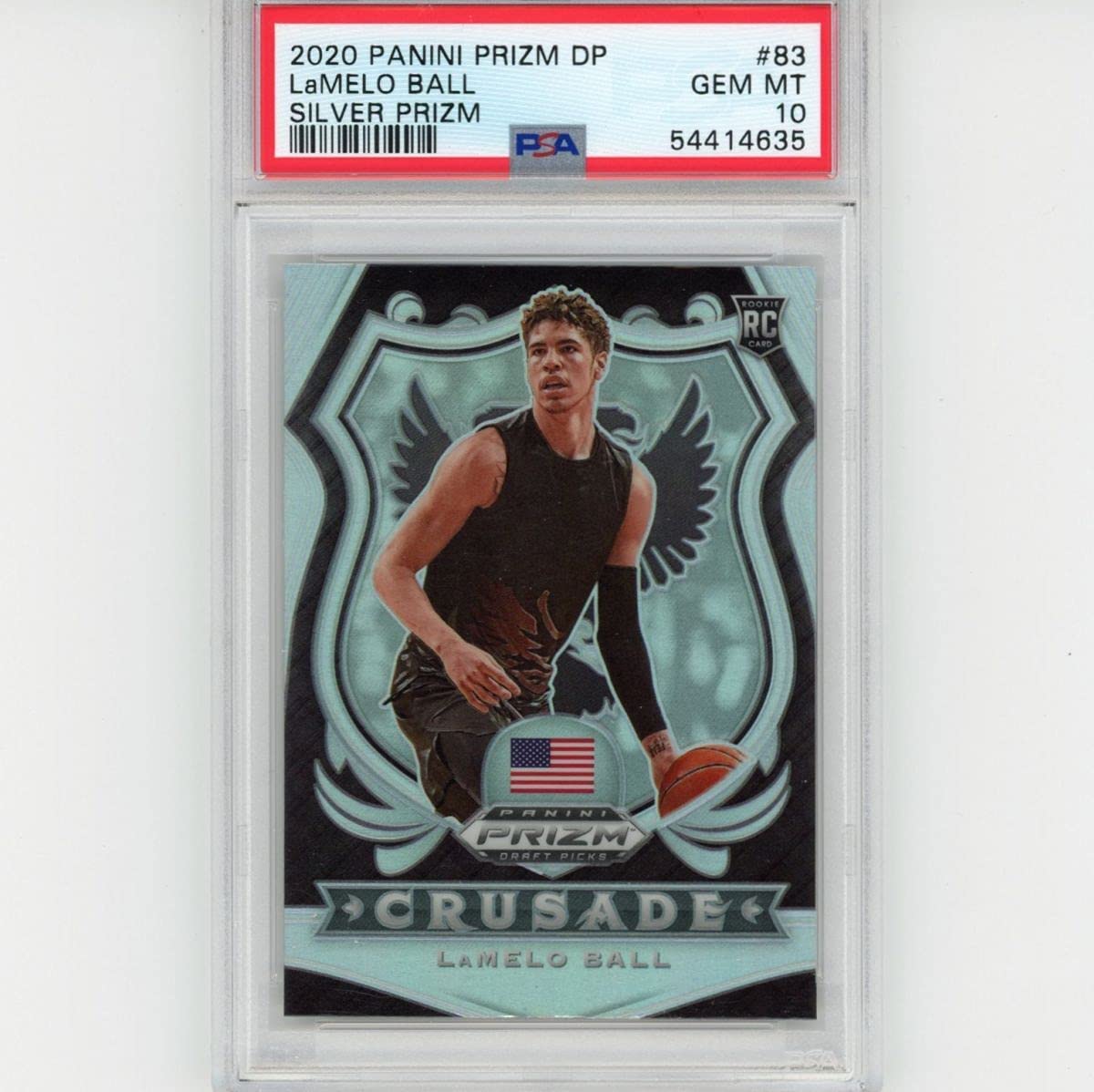 Graded 2020-21 Panini Prizm DP Draft Picks LaMelo Ball #83 Silver Rookie RC Basketball Card PSA 10 Gem Mint