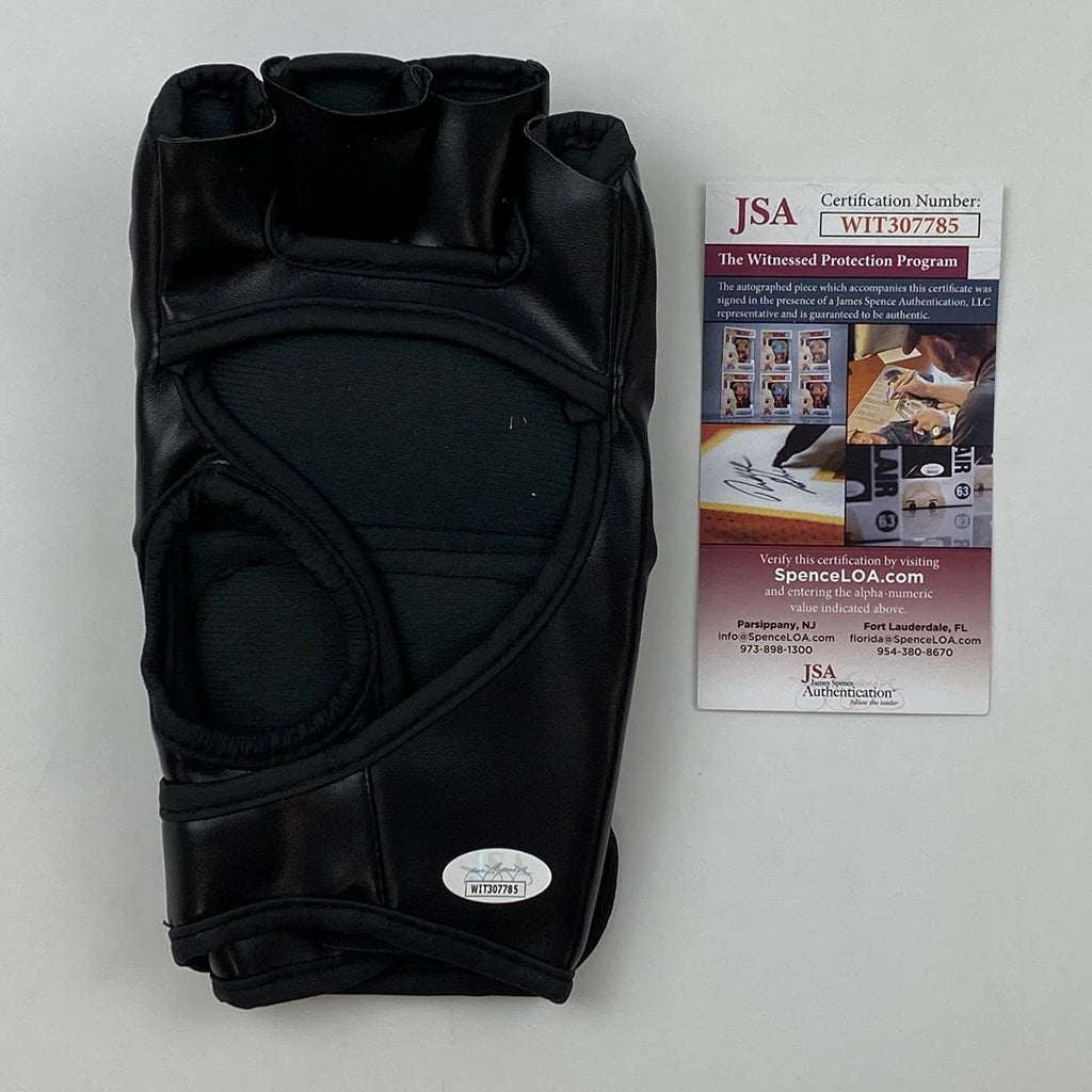 Autographed/Signed Jorge Masvidal UFC MMA Black Fighting Glove JSA COA Auto