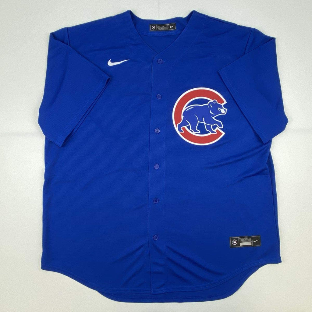 Autographed/Signed Anthony Rizzo Chicago Cubs Blue Authentic Nike Baseball Jersey Fanatics COA