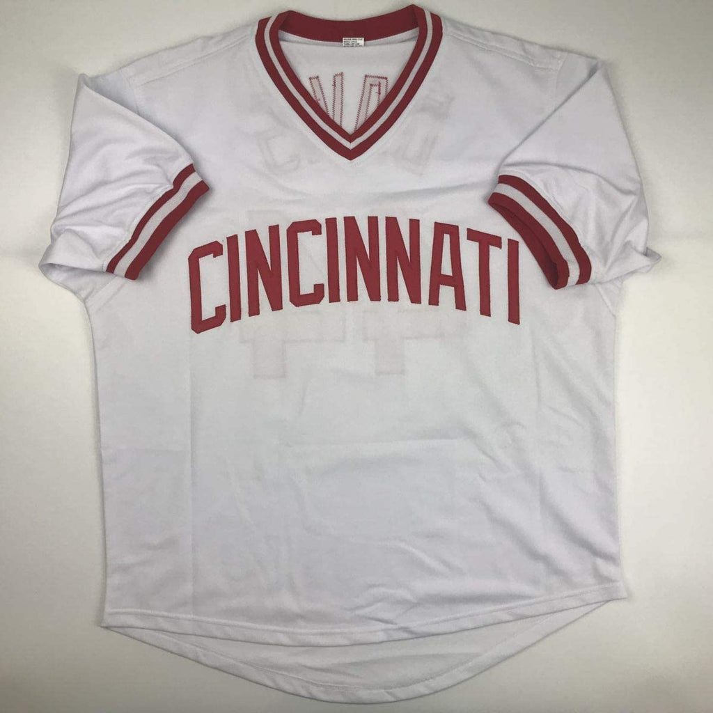 Autographed/Signed Eric Davis Cincinnati White Baseball Jersey JSA COA