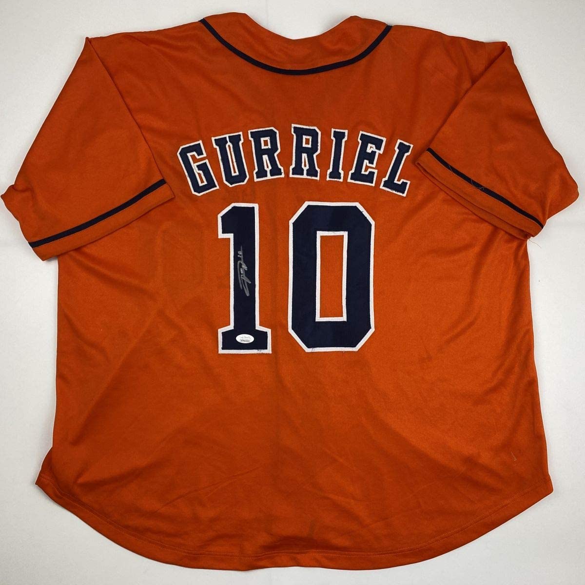 Autographed/Signed Yulieski Yuli Gurriel Houston Orange Baseball Jersey JSA COA