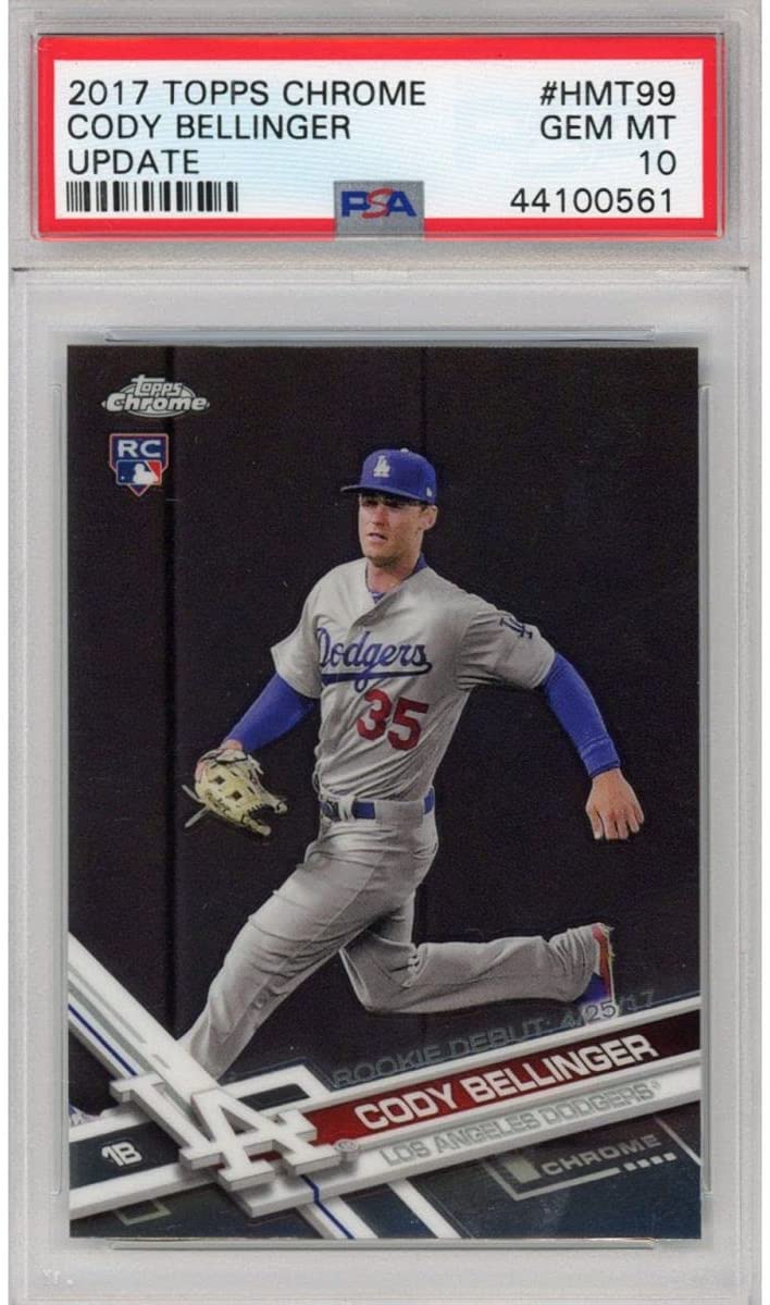 Graded 2017 Topps Chrome Update Cody Bellinger #HMT99 Rookie RC Baseball Card PSA 10 Gem Mint