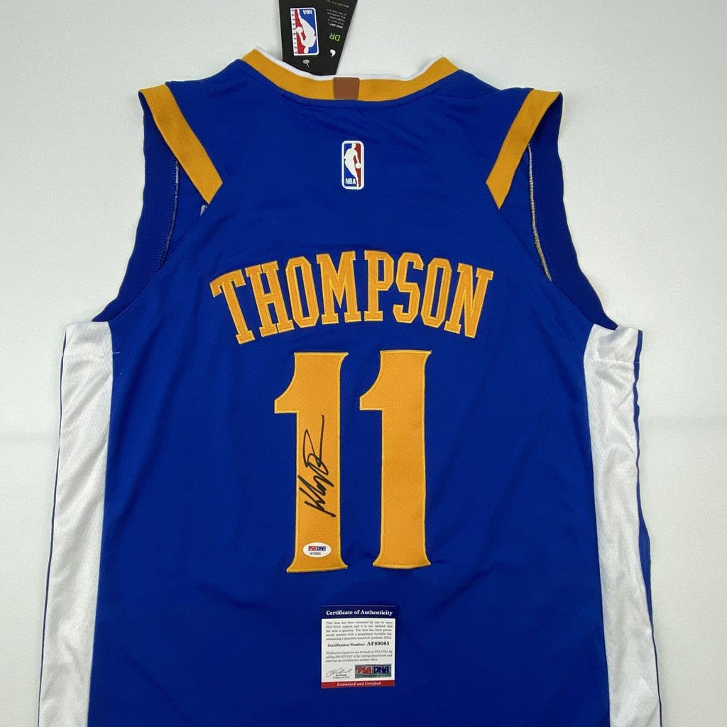 Autographed/Signed Klay Thompson Golden State Blue Basketball Jersey PSA/DNA COA