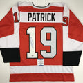 Autographed/Signed Nolan Patrick Philadelphia Orange Hockey Jersey Beckett BAS COA