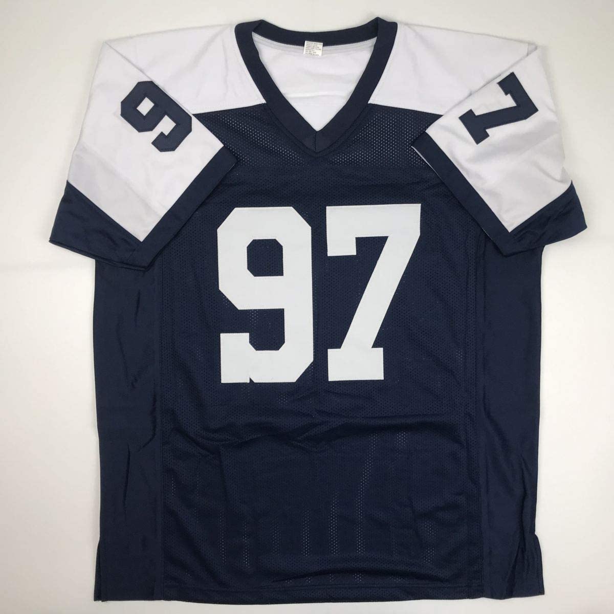 Autographed/Signed Taco Charlton Dallas Thanksgiving Day Football Jersey JSA COA