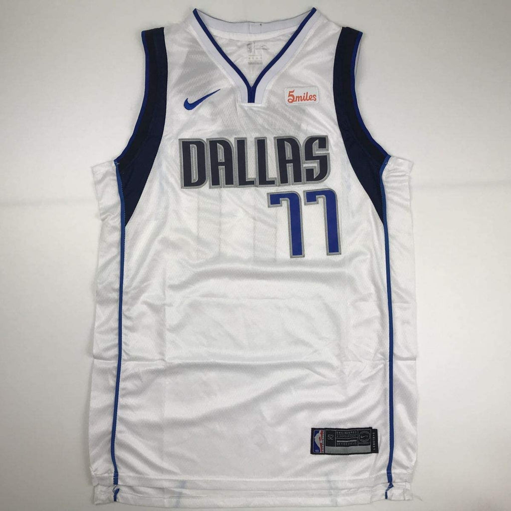 Autographed/Signed Luka Doncic Dallas White Basketball Jersey PSA/DNA COA