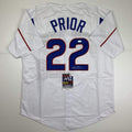 Autographed/Signed Mark Prior Chicago White Baseball Jersey JSA COA