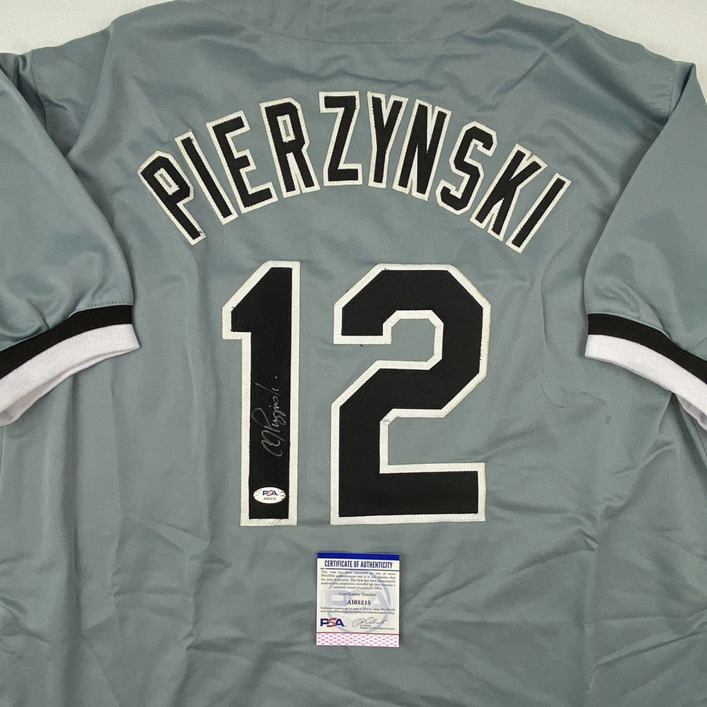 Autographed/Signed AJ A.J. Pierzynski Chicago Grey Baseball Jersey PSA/DNA COA