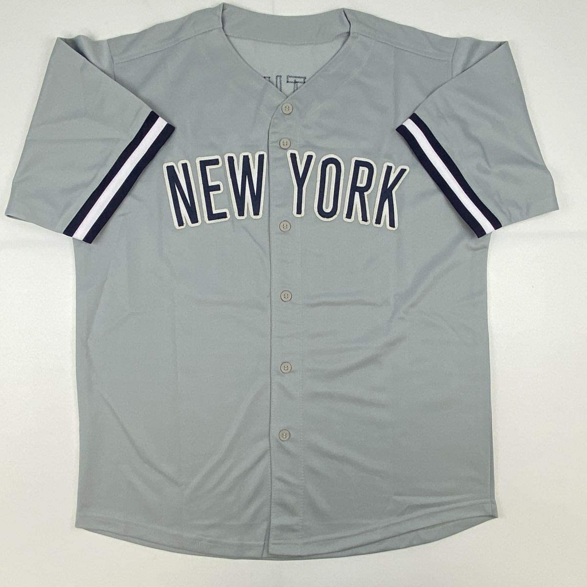 Autographed/Signed Tino Martinez New York Grey Baseball Jersey PSA/DNA COA