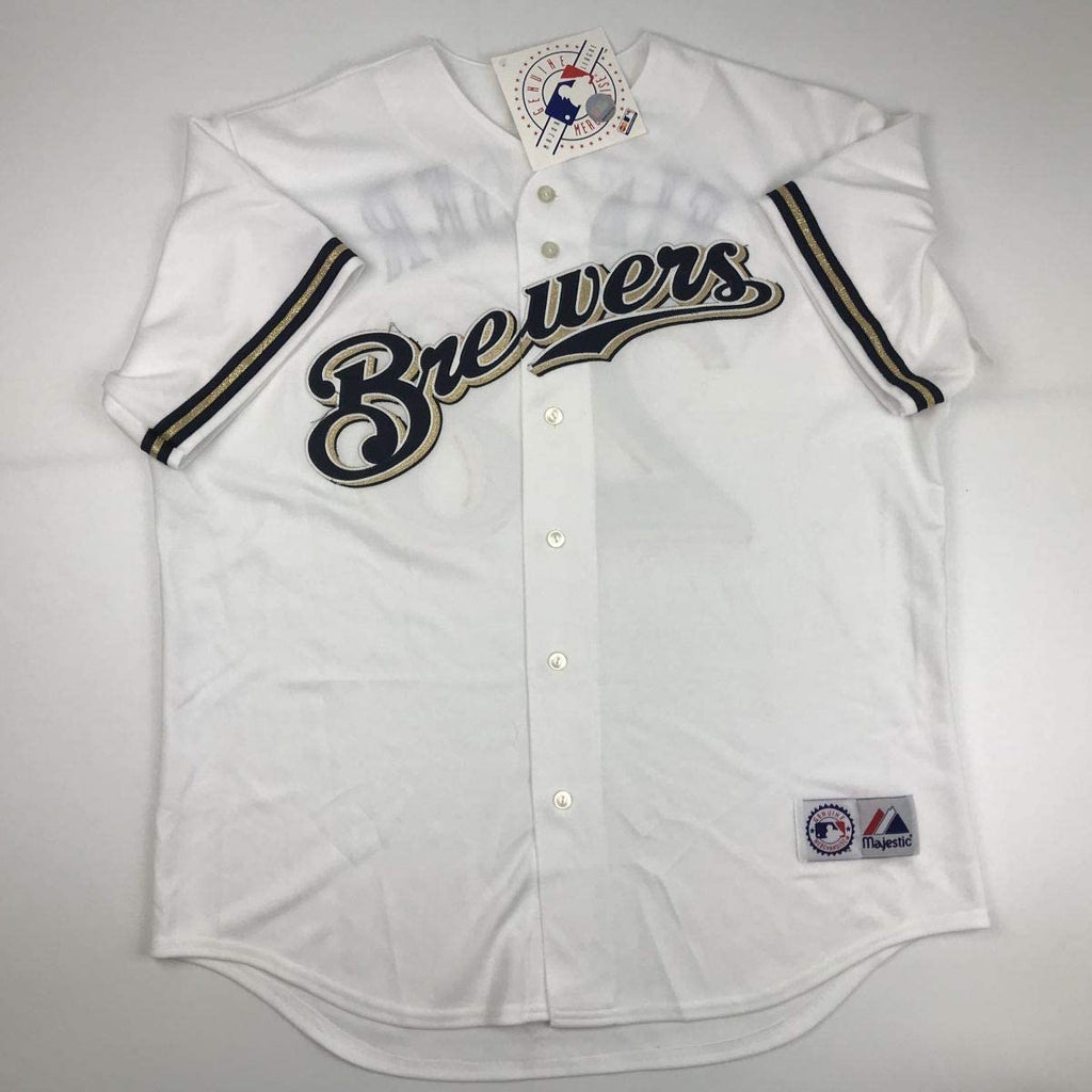 Autographed/Signed Prince Fielder Milwaukee White Baseball Jersey PSA/DNA COA