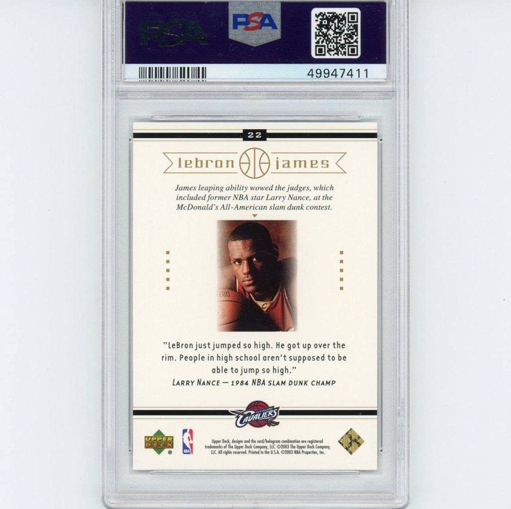 Graded 2003-04 Upper Deck LeBron James #22 Box Set Rookie RC Basketball Card PSA 10 Gem Mint