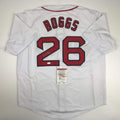 Autographed/Signed Wade Boggs Boston White Baseball Jersey JSA COA