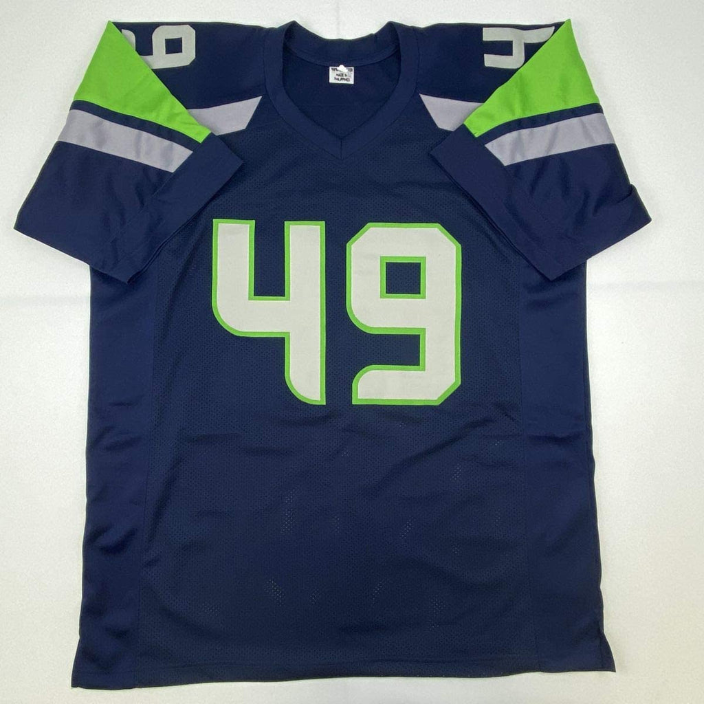 Autographed/Signed Shaquem Griffin Seattle Blue Football Jersey JSA COA