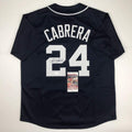 Autographed/Signed Miguel Cabrera Detroit Blue Baseball Jersey JSA COA
