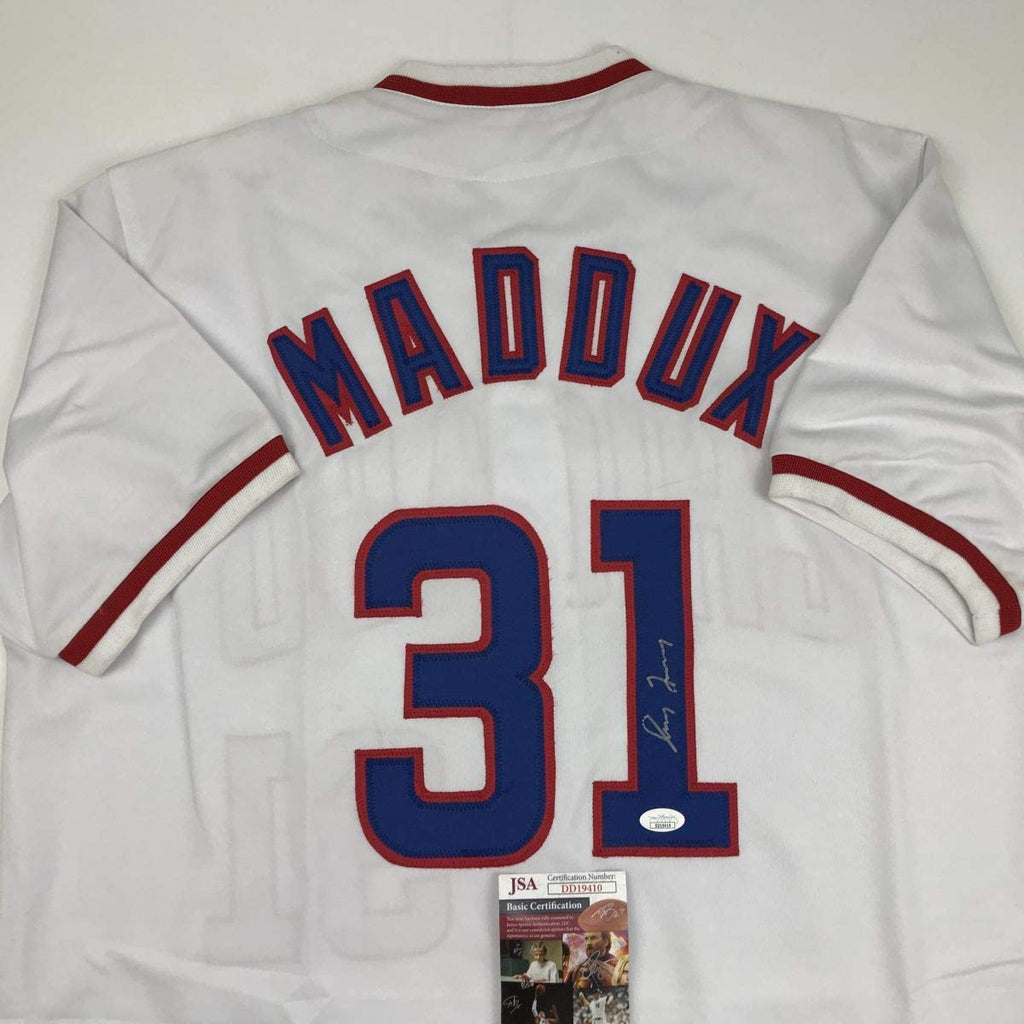 Autographed/Signed Greg Maddux Chicago White Baseball Jersey JSA COA