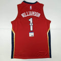 Autographed/Signed Zion Williamson New Orleans Red Basketball Jersey PSA/DNA COA