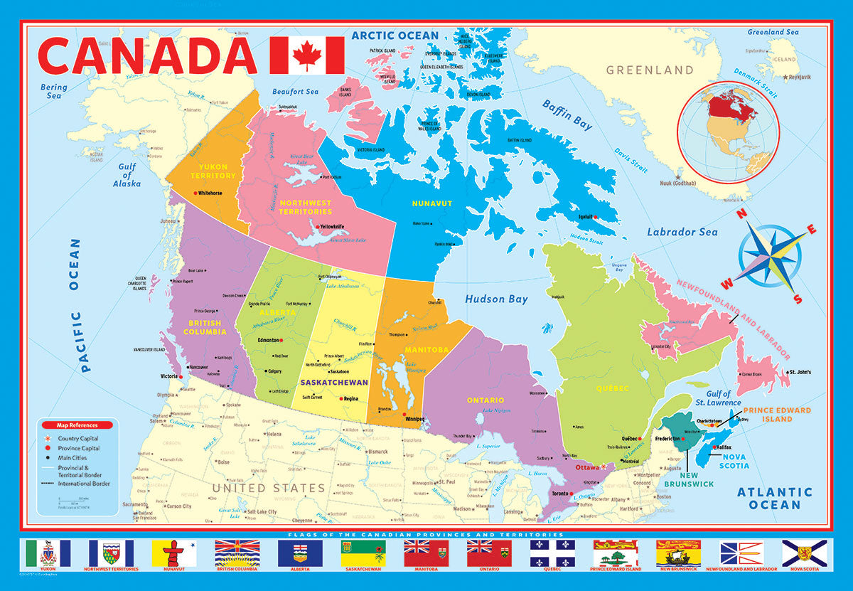 Puzzle: Educational Charts for Kids - Map of the Canada