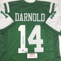 Autographed/Signed Sam Darnold New York Green Rookie Football Jersey Tristar COA