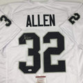 Autographed/Signed Marcus Allen Oakland White Football Jersey JSA COA