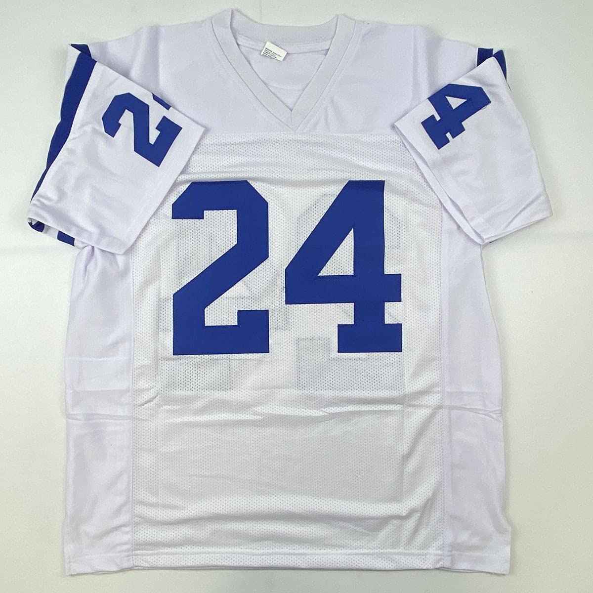 Autographed/Signed Lenny Moore HOF 75 Baltimore White Football Jersey JSA COA