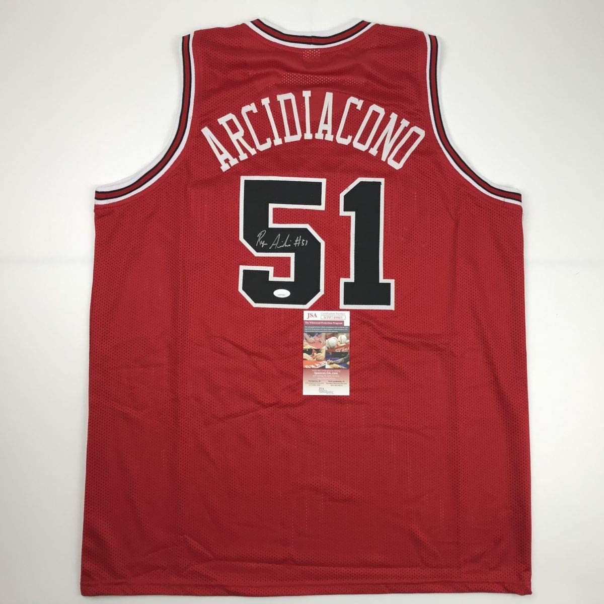 Autographed/Signed Ryan Arcidiacono Chicago Red Basketball Jersey JSA COA