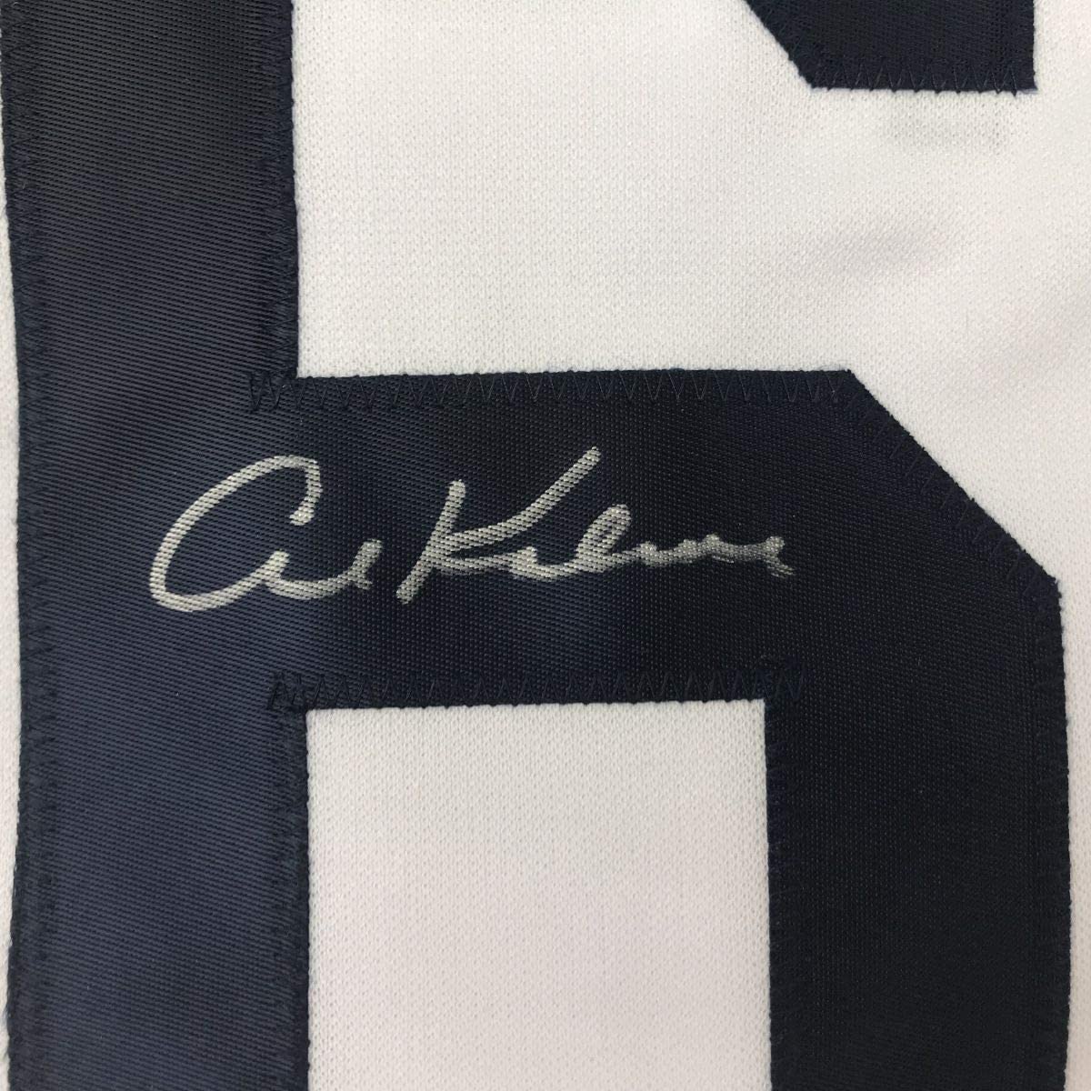 Autographed/Signed Al Kaline Detroit White Baseball Jersey JSA COA