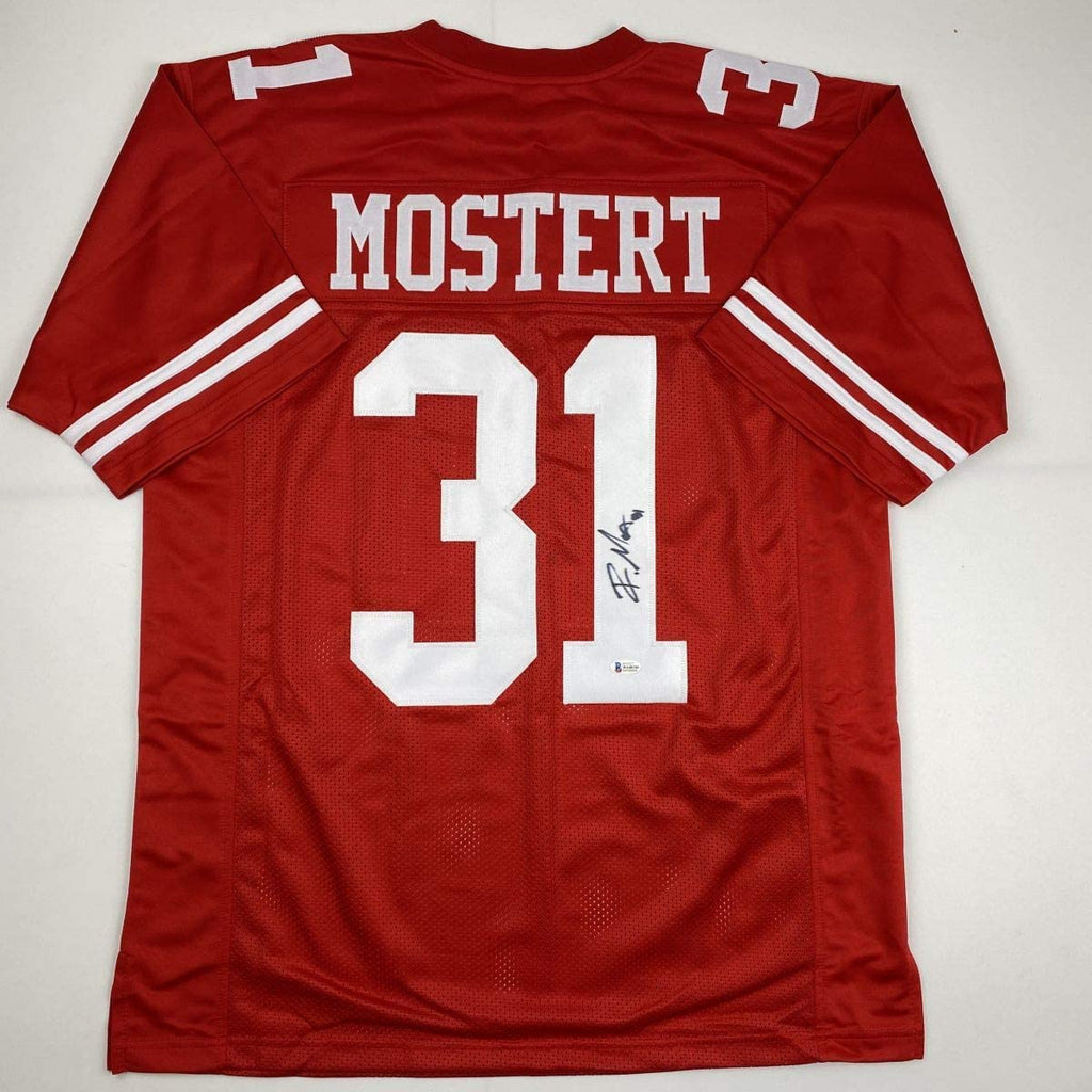 Autographed/Signed Raheem Mostert San Francisco Red Football Jersey JSA COA