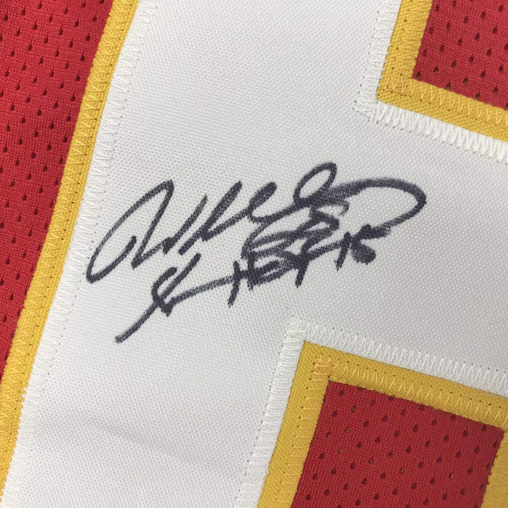 Autographed/Signed Will Shields HOF 15 Kansas City Red Football Jersey Beckett BAS COA