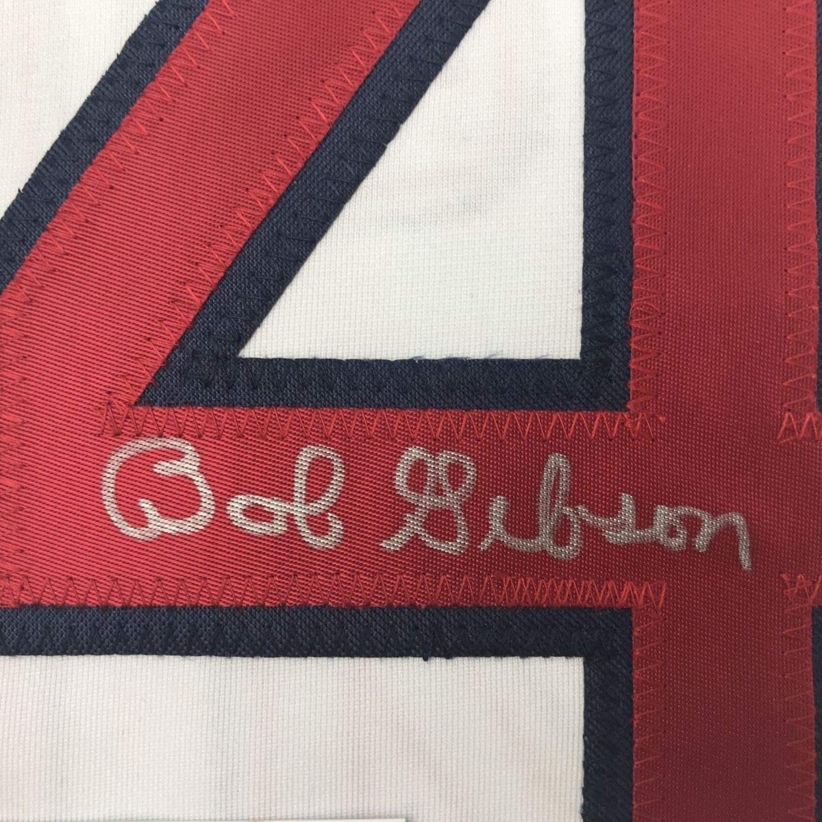 Autographed/Signed Bob Gibson St. Louis White Baseball Jersey JSA COA