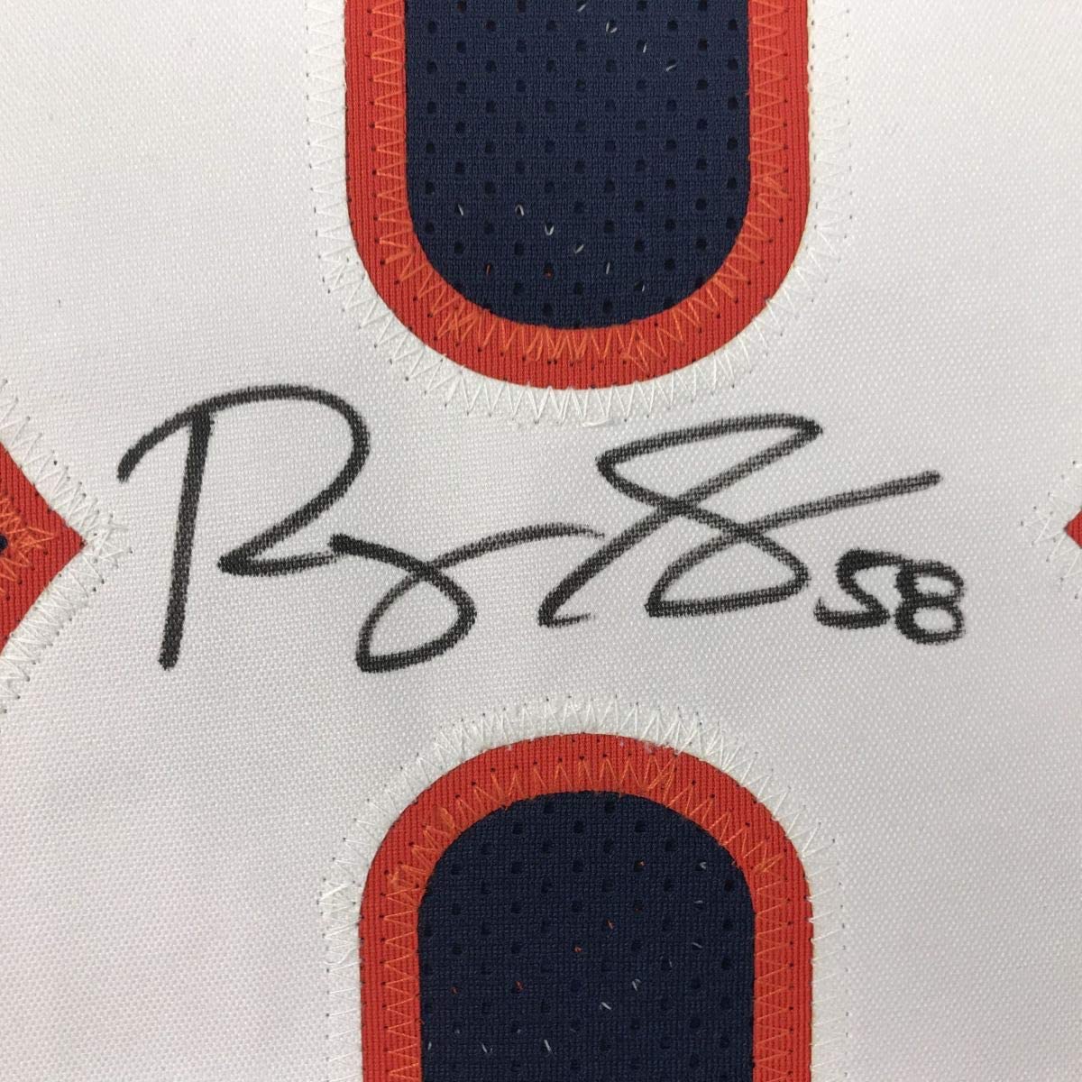 Autographed/Signed Roquan Smith Chicago Blue Football Jersey JSA COA
