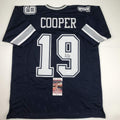 Autographed/Signed Amari Cooper Dallas Dark Blue Football Jersey JSA COA